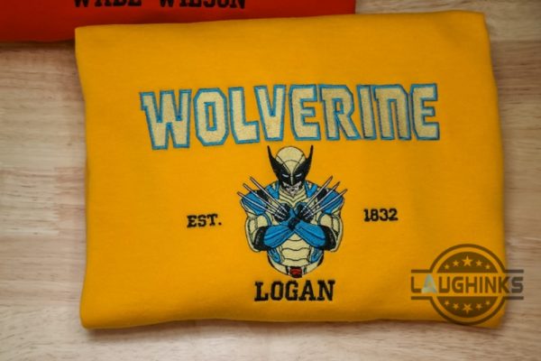 deadpool and wolverine embroidered t shirt sweatshirt hoodie wade wilson x logan howlett embroidery tee gift for fans laughinks 4