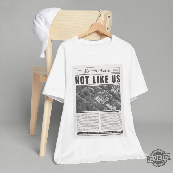 Kendrick Lamar They Not Like Us T Shirt Vintage Newspaper Lyric Kdot They Not Like Us Shirt revetee 1