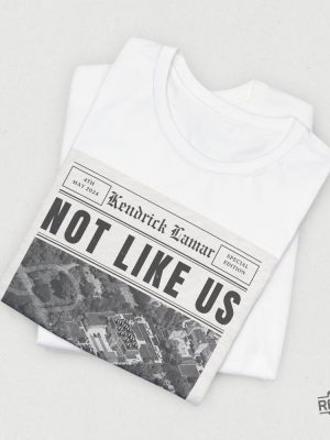 Kendrick Lamar They Not Like Us T Shirt Vintage Newspaper Lyric Kdot They Not Like Us Shirt revetee 2