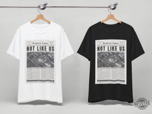 Kendrick Lamar They Not Like Us T Shirt Vintage Newspaper Lyric Kdot They Not Like Us Shirt revetee 4