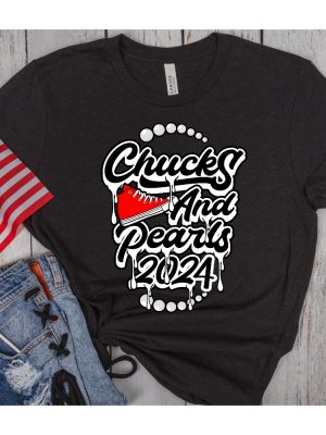 Chucks And Pearls Kamala Shirt Kamala Harris Shirt Kamala 2024 Shirt Chucks And Pearls Shirt 2024 revetee 3