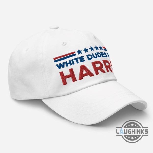 white dudes for kamala harris embroidered baseball hat