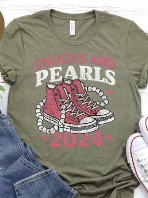 Chucks And Pearls 2024 T Shirt Chucks And Pearls Shirt 2024 revetee 2