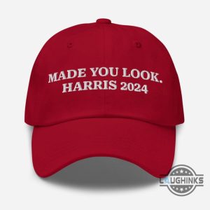 made you look kamala harris 2024 embroidered baseball hat