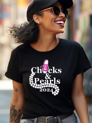 Kamala Harris Chucks And Pearls 2024 Shirt Kamala Chucks And Pearls Shirt 2024 revetee 2