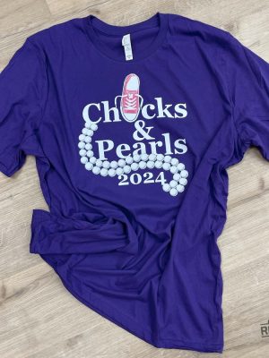 Kamala Harris Chucks And Pearls 2024 Shirt Kamala Chucks And Pearls Shirt 2024 revetee 4