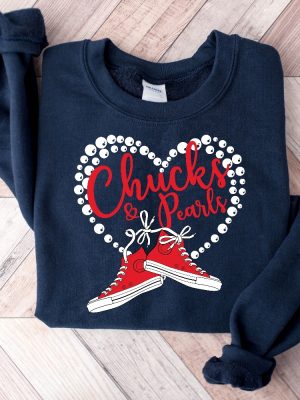 Chucks And Pearls Shirt Madam President 2024 Kamala Harris Shirt Chucks And Pearls Shirt 2024 revetee 2