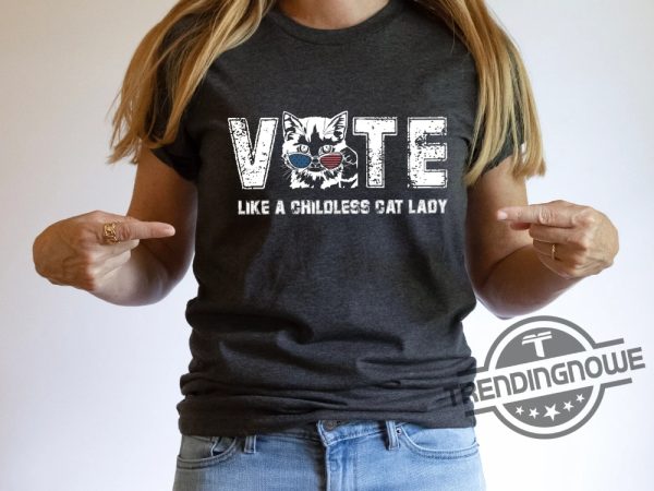 Childless Cat Lady Shirt Vote Like A Childless Cat Lady Shirt Kameowla Brat Shirts Equal Rights Election 2024 Shirt Kamala Rally Tee trendingnowe 2