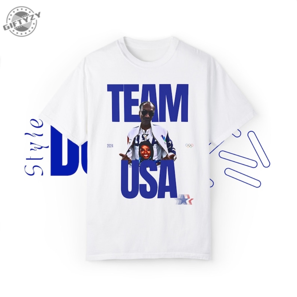 Team Usa 2024 Paris Olympics National Team Shirt Gift Souvenir Tee Gymnastics Snoop Dogg Simone Biles Suni Lee Jordan Chiles Shirt giftyzy 1