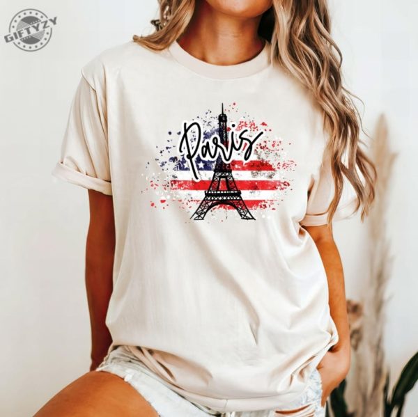 Paris Games Shirt France Travel 2024 Summer Tshirt American Sweatshirt Usa Flag Usa Eiffel Tower Hoodie Usa 2024 Shirt giftyzy 1