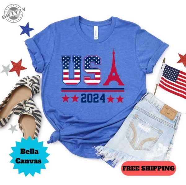 Olympics 2024 Paris Olympics Shirt Usa Eiffel Tower Sweatshirt Paris Games Hoodie Team Usa Tshirt Olympics Shirt giftyzy 3