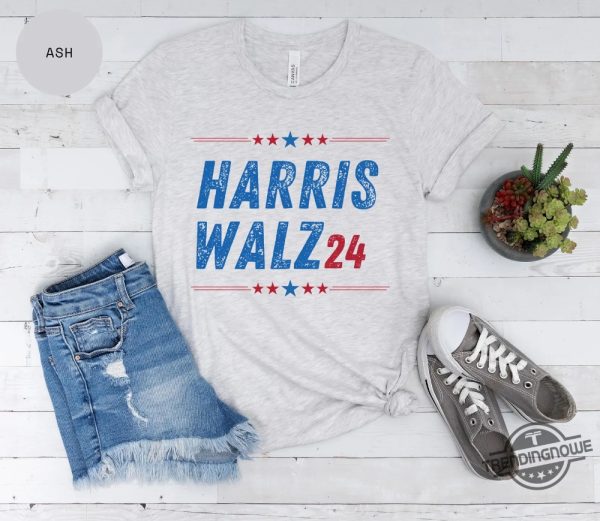 Kamala Harris Tim Walz 2024 Shirt Vote Blue T Shirt Vote Harris Walz Tee Patriotic Election Shirt For Men And Women trendingnowe 3