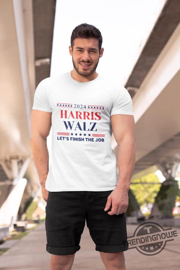 Kamala Harris Shapiro 24 Shirt Harris Walz Shirt Harris Walz Lets Finish The Job Shirt Madam President Shirt Kamala 2024 Tee trendingnowe 2