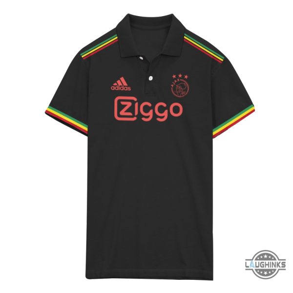 ajax bob marley golf polo shirt black ajax x bob marley football adidas cosplay 3rd edition shirt laughinks 2