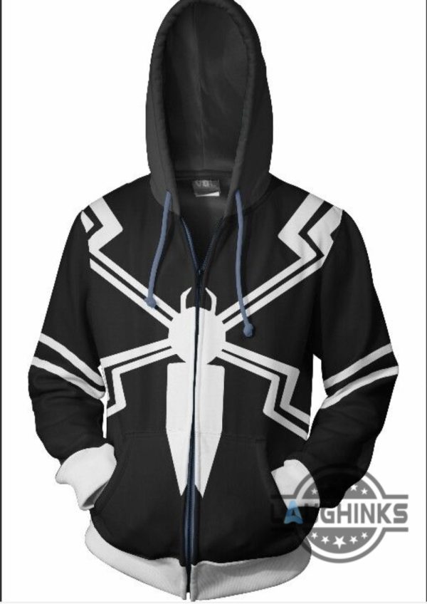 flash eugene thompson agent venom costume t shirt hoodie sweatshirt for kids and adults laughinks 2