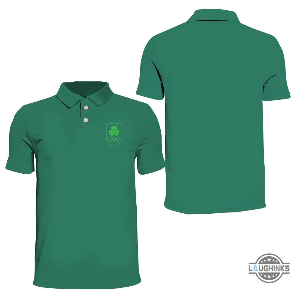 Ireland Olympic Golf Shirt Irish Olympics Logo Polo Shirts