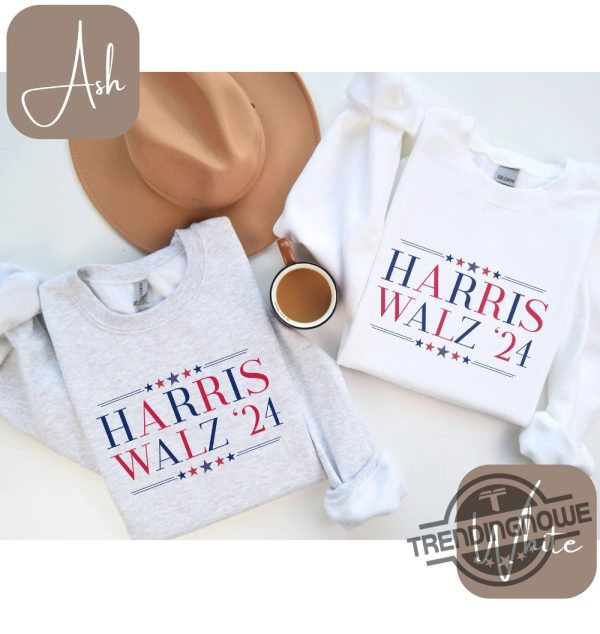 Harris Walz Shirt V Neck Sweatshirt Harris Walz 2024 T Shirt Kamala Harris For President Harris Walz T Shirt Harris Walz Tee trendingnowe 3