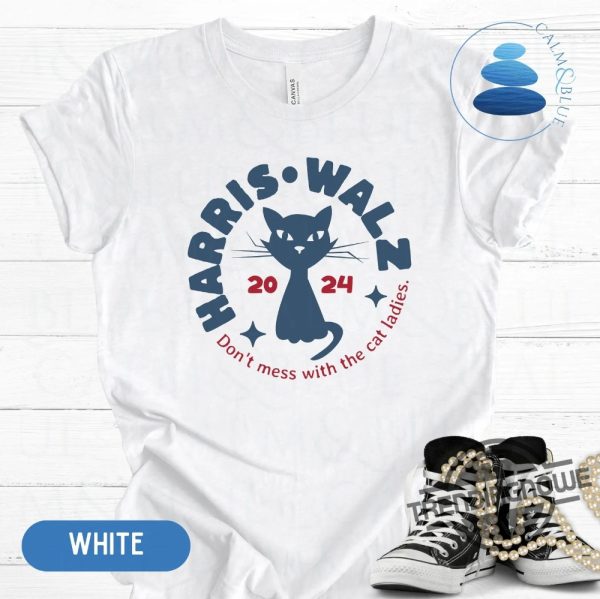 Harris Walz Cat Lady Shirt Harris Walz Shirt Harris Walz 2024 T Shirt Kamala Harris For President Harris Walz T Shirt trendingnowe 3