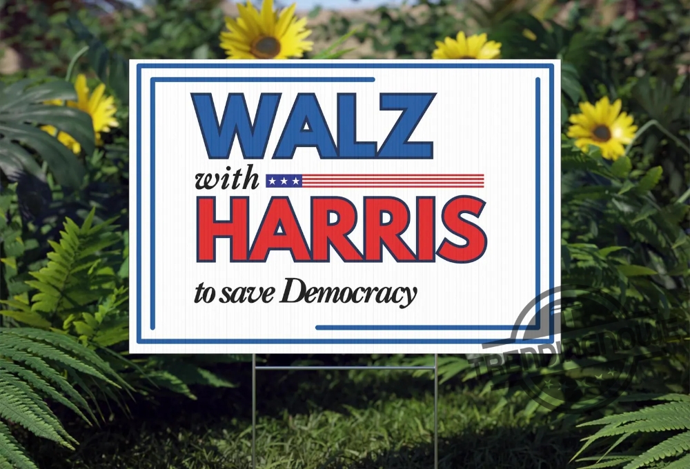 Kamala Harris Walz Yard Sign V2 Vote Blue Sign Kamala 2024 Campaign Sign Harris Walz Yard Sign Harris Walz 2024 Sign