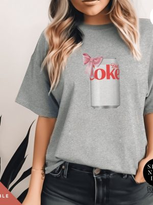 Diet Coke Can T Shirt I Need A Diet Coke Dietcoke Pink Bow Tshirt Viral Pink Diet Coke Shirt revetee 2