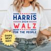 Harris Walz 2024 Tee Harris Walz 2024 Shirt Kamala Harris Walz Tim Walz Shirt Democrat Shirt Vote Blue Liberal Feminist Shirt trendingnowe 1