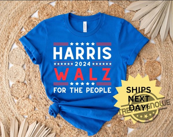 Harris Walz 2024 Tee Harris Walz 2024 Shirt Kamala Harris Walz Tim Walz Shirt Democrat Shirt Vote Blue Liberal Feminist Shirt trendingnowe 3