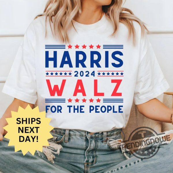 Harris Walz 2024 T Shirt Harris Walz 2024 Shirt Kamala Harris Walz Tim Walz Shirt Democrat Shirt Vote Blue Liberal Feminist Shirt trendingnowe 1