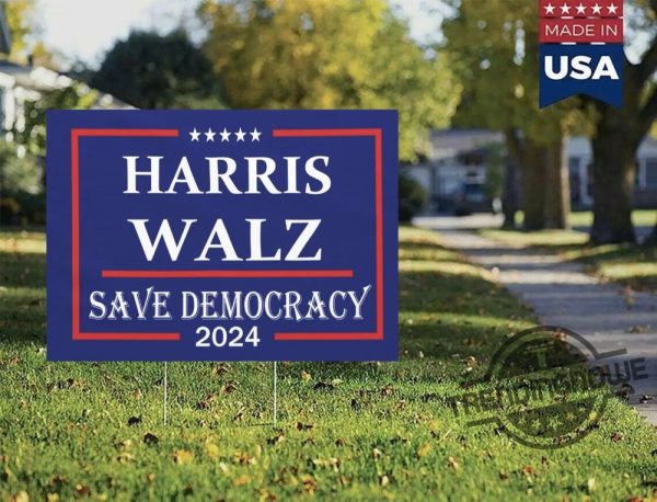 Save Democracy 2024 Yard Sign Harris Walz Yard Sign Harris Walz 2024 Sign We Are Not Going Back Yard Sign Tim Walz Yard Sign trendingnowe 2