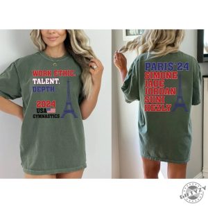 Usa Gymnastics Shirt Red White Blue Tshirt 2024 Women Team Sweatshirt Gymnast Gift giftyzy 7