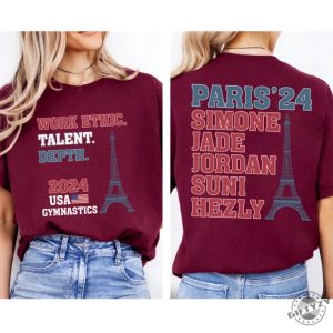 Usa Gymnastics Shirt Red White Blue Tshirt 2024 Women Team Sweatshirt Gymnast Gift giftyzy 8