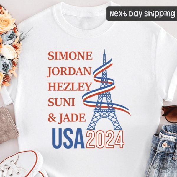 Simone Jordan Hezley Suni Jade Shirt Usa 2024 Olympics Sweatshirt Paris 2024 Olmypics Hoodie Gymnastics Tshirt Gymnastics Olympics Shirt giftyzy 1