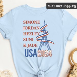 Simone Jordan Hezley Suni Jade Shirt Usa 2024 Olympics Sweatshirt Paris 2024 Olmypics Hoodie Gymnastics Tshirt Gymnastics Olympics Shirt giftyzy 2