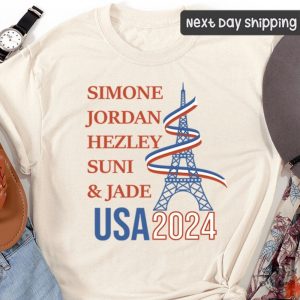 Simone Jordan Hezley Suni Jade Shirt Usa 2024 Olympics Sweatshirt Paris 2024 Olmypics Hoodie Gymnastics Tshirt Gymnastics Olympics Shirt giftyzy 3