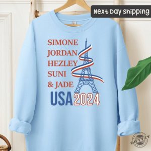 Simone Jordan Hezley Suni Jade Shirt Usa 2024 Olympics Sweatshirt Paris 2024 Olmypics Hoodie Gymnastics Tshirt Gymnastics Olympics Shirt giftyzy 6