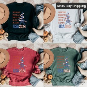 Simone Jordan Hezley Suni Jade Shirt Usa 2024 Olympics Sweatshirt Paris 2024 Olmypics Hoodie Gymnastics Tshirt Gymnastics Olympics Shirt giftyzy 7