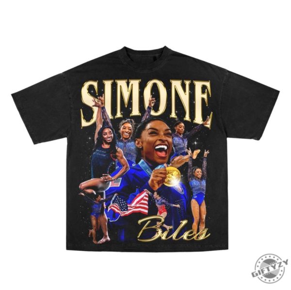 Simone Biles Gymnast Paris 2024 Shirt giftyzy 1