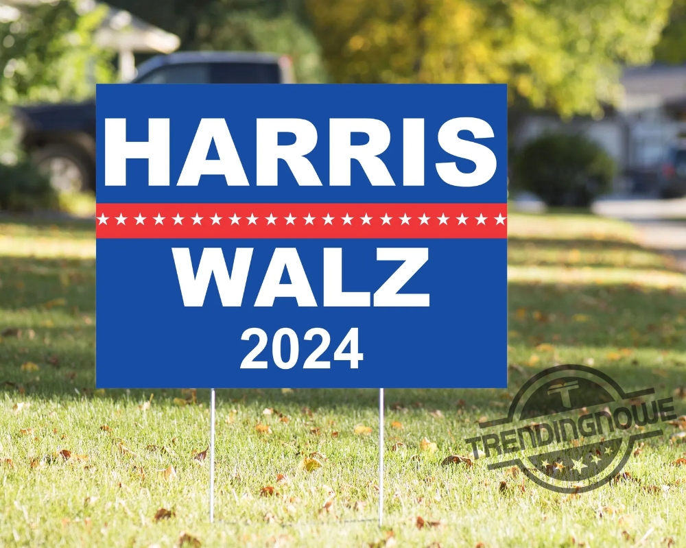 Harris Walz Yard Sign 2024 18X24in  Weatherproof Yard Sign With Stakes Vote Kamala Harris Yard Sign Tim Walz Yard Sign