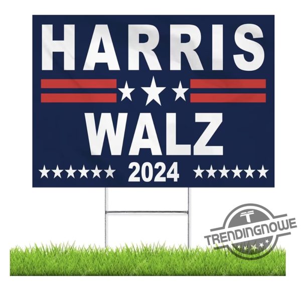 Harris Walz 2024 Yard Sign Tim Walz Yard Sign 18X24in Weatherproof Yard Sign With Stakes Vote Kamala Harris Yard Sign trendingnowe 1