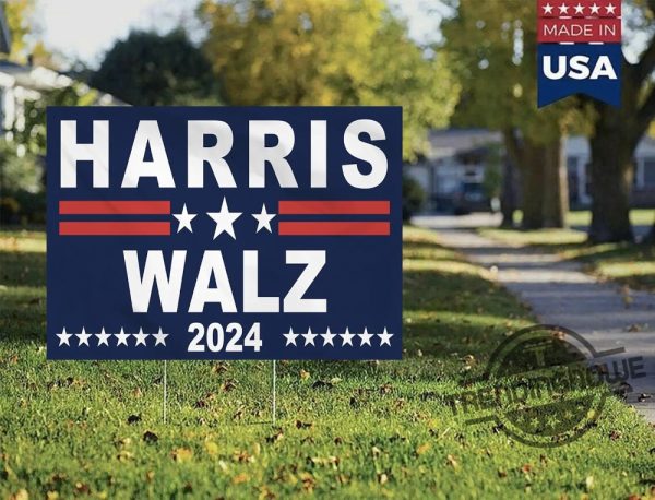 Harris Walz 2024 Yard Sign Tim Walz Yard Sign 18X24in Weatherproof Yard Sign With Stakes Vote Kamala Harris Yard Sign trendingnowe 3