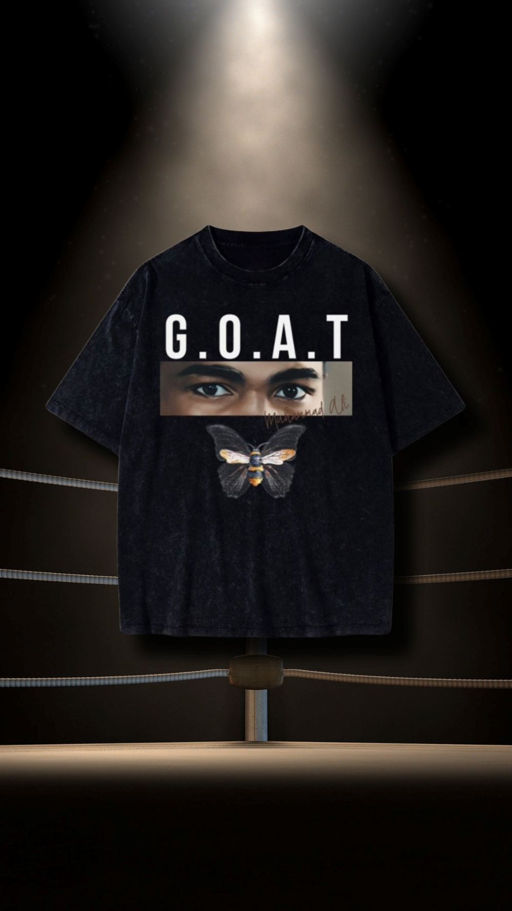 Muhammad Ali Goat Vintage Snow Wash T Shirt Muhammad Ali T Shirt