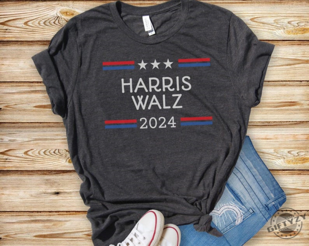 Harris Walz 2024 Shirt Kamala Harris Tim Walz Hoodie Gift For Democrat Tshirt Vice President Vote Blue Sweatshirt Liberal Voter Shirt