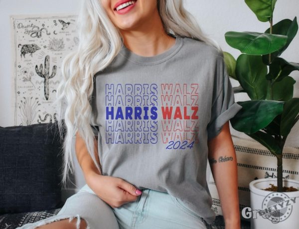 Kamala Harris Walz 2024 Shirt Madam President Election Tshirt Retro Voting Hoodie Democrat Rally Gift For Liberal Voter Sweatshirt giftyzy 2