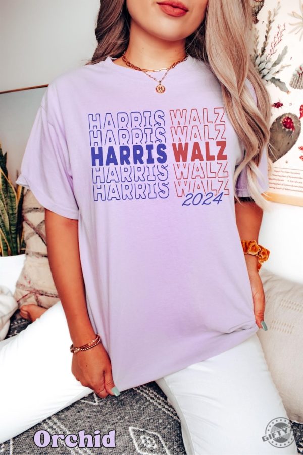 Kamala Harris Walz 2024 Shirt Madam President Election Tshirt Retro Voting Hoodie Democrat Rally Gift For Liberal Voter Sweatshirt giftyzy 4