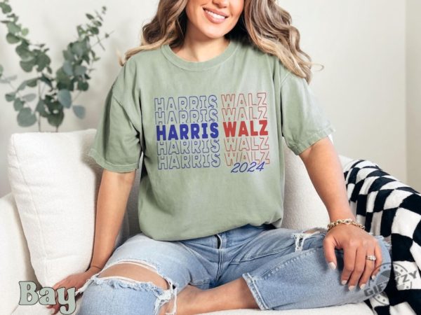 Kamala Harris Walz 2024 Shirt Madam President Election Tshirt Retro Voting Hoodie Democrat Rally Gift For Liberal Voter Sweatshirt giftyzy 5