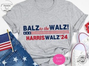 Balz To The Walz Harris Walz Shirt Kamala Harris Tim Walz President 2024 Political Shirt Tee Presidential Election 2024 Funny Political Shirt giftyzy 3