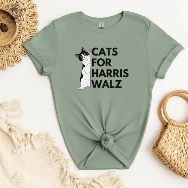 Cats For Harris Walz Progressive 2024 Election Shirt Pro Harris 2024 Political Sweatshirt Democratic Tshirt Liberal Hoodie Voting Shirt giftyzy 5