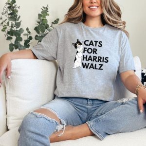 Cats For Harris Walz Progressive 2024 Election Shirt Pro Harris 2024 Political Sweatshirt Democratic Tshirt Liberal Hoodie Voting Shirt giftyzy 6