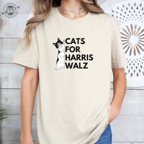 Cats For Harris Walz Progressive 2024 Election Shirt Pro Harris 2024 Political Sweatshirt Democratic Tshirt Liberal Hoodie Voting Shirt giftyzy 7