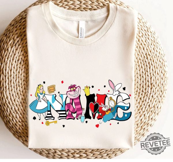 Custom Name Alice In Wonderland T Shirt Alice In Wonderland Shirt revetee 1