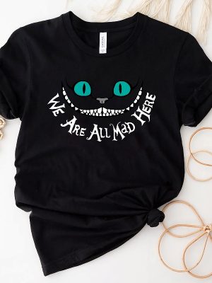 Disney Cheshire Cat Shirt Were All Mad Shirt Alice In Wonderland Shirt Were All Mad Here Shirt revetee 2